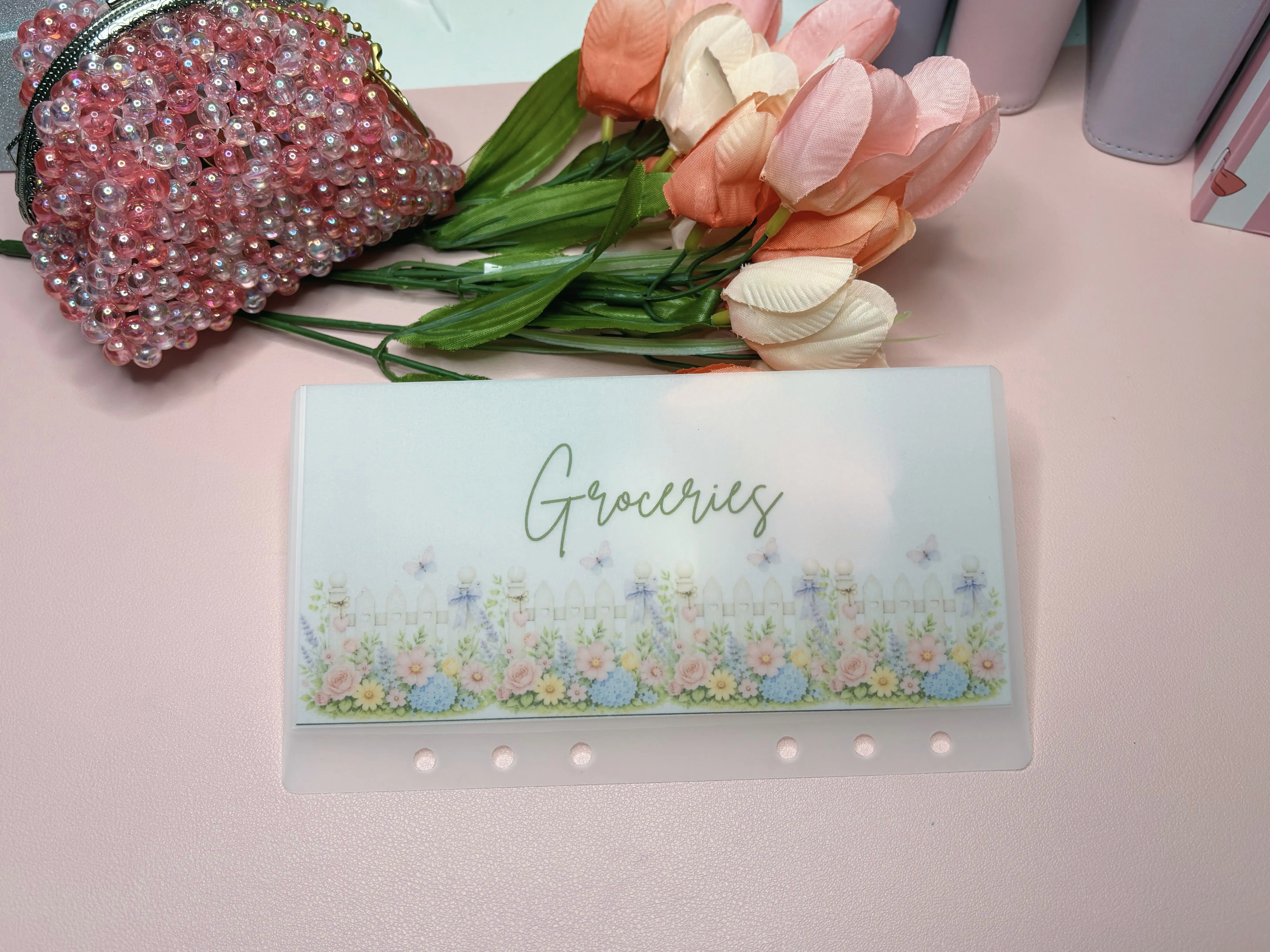 Soft Pastel Garden Vellum Personalized Envelope | A6 Size