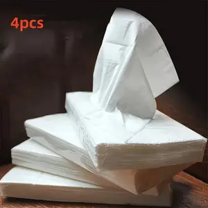 4pcs Car Tissue Refills with 30pcs of Tissue per Pack Suitable for Car Tissue Box Paper On-Board Tissue Clips