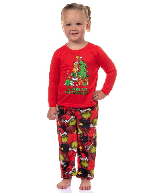 Dr. Seuss The Grinch Pajamas Buffalo Plaid Holiday Matching Family Sleepwear
