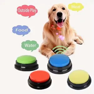 Pet Squeeze Box, Pet Sound Recording Button, Pet Training Toy for Dog & Cat