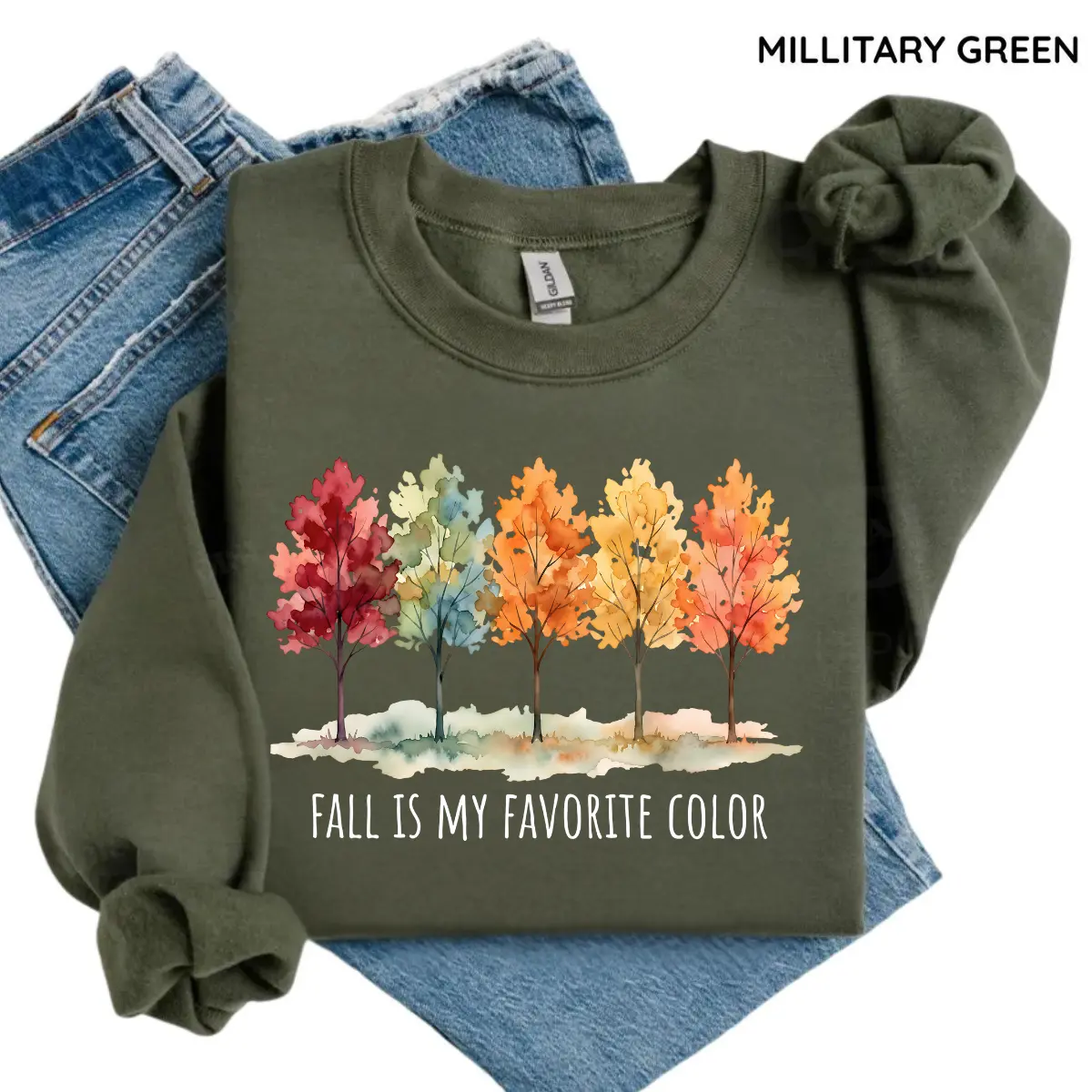 Fall Is My Favorite Color Sweatshirt, Cute Autumn Vibes Graphic Crewneck, Retro Fall Fashion Pullover, Thanksgiving Apparel, Cozy Seasonal Gift