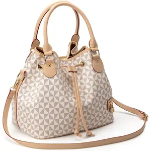 Bucket Purse For Women With Chic West Hobo Style, Drawstring Purse Shoulder Handbags, Tote Purse Featuring Pockets Design