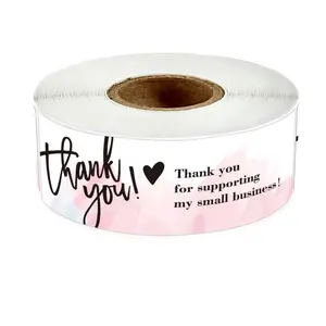 Thank you stickers, self-adhesive sealing stickers, creative gift wrapping and decorative stickers, three styles available, waterproof and tear-resistant business journal and diary decoration stickers.