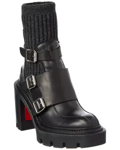 DNU PACK Christian Louboutin Cortinetta College 100 Leather Boot