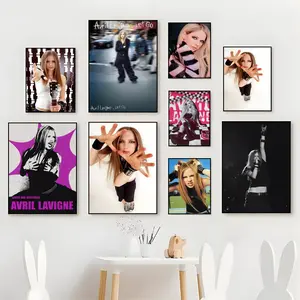 Pop-Punk Queen Avril Lavigne Concert Style Poster Rock Music Fan Collection Wall Art Poster Waterproof Moisture-Proof Scratch-Resistant Durable HD Self-Adhesive Poster For Living Room Bedroom Cafe Bar Corridor Wall Decor & Gifting