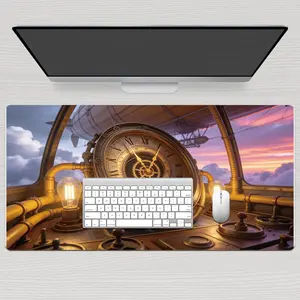 LIVEKEY Magic Forest Glowing Lantern Mouse Pad, 31.5x15.75in Large Gaming Mouse Mat with Fireflies, Non-Slip Base, Stitched Edges, Non Slip Mousepad for Smooth Glide & Control