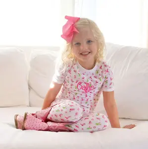 Western Cowboy Pink Pajamas - Soft Rodeo Print PJ Set for Girls
