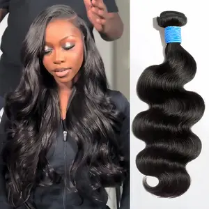 Ashine Body Wave Brazilian Virgin Black Natural Hair Bundles Luxury Salon Quality 100% Human Hair Wigs Can be Curled luxury extensions