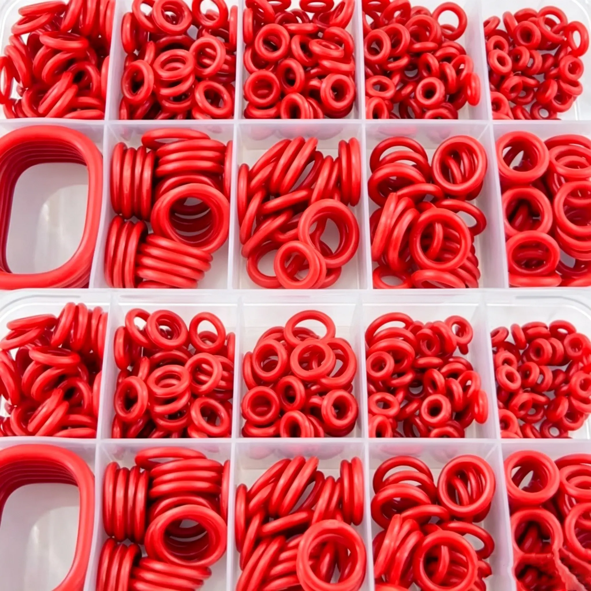 Assorted Silicone O-Ring Seals Set, Heavy Duty Durable Heat Oil Resistant Rubber Washers, Multi Size Gasket Rings for Car, Pipeline, Bathroom Faucet, Sealing