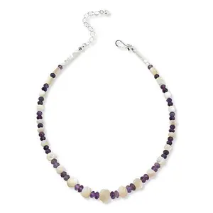 Mine Finds by Jay King Sterling Silver Amethyst and Mother-of-Pearl 18" Necklace