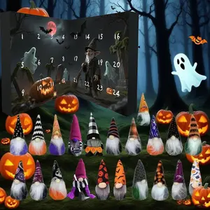2025 Halloween Gnome Countdown Calendar - 24 Days Spooky Cute Advent Calendar with Lights & Music, 24 Mini Gnome Figures, Numbered Doors, Indoor/Outdoor Durable Decor, Easy to Hang, Handcrafted Surprise Gift for Home, Parties & Holiday Collectors