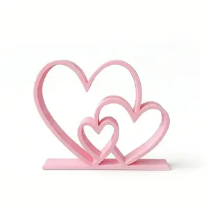 1pc Simple Heart-To-Heart Statue, Art Figurine, Love Ornaments for Bookshelves & Desks, Perfect Valentine’s Day Gift, Home Decoration