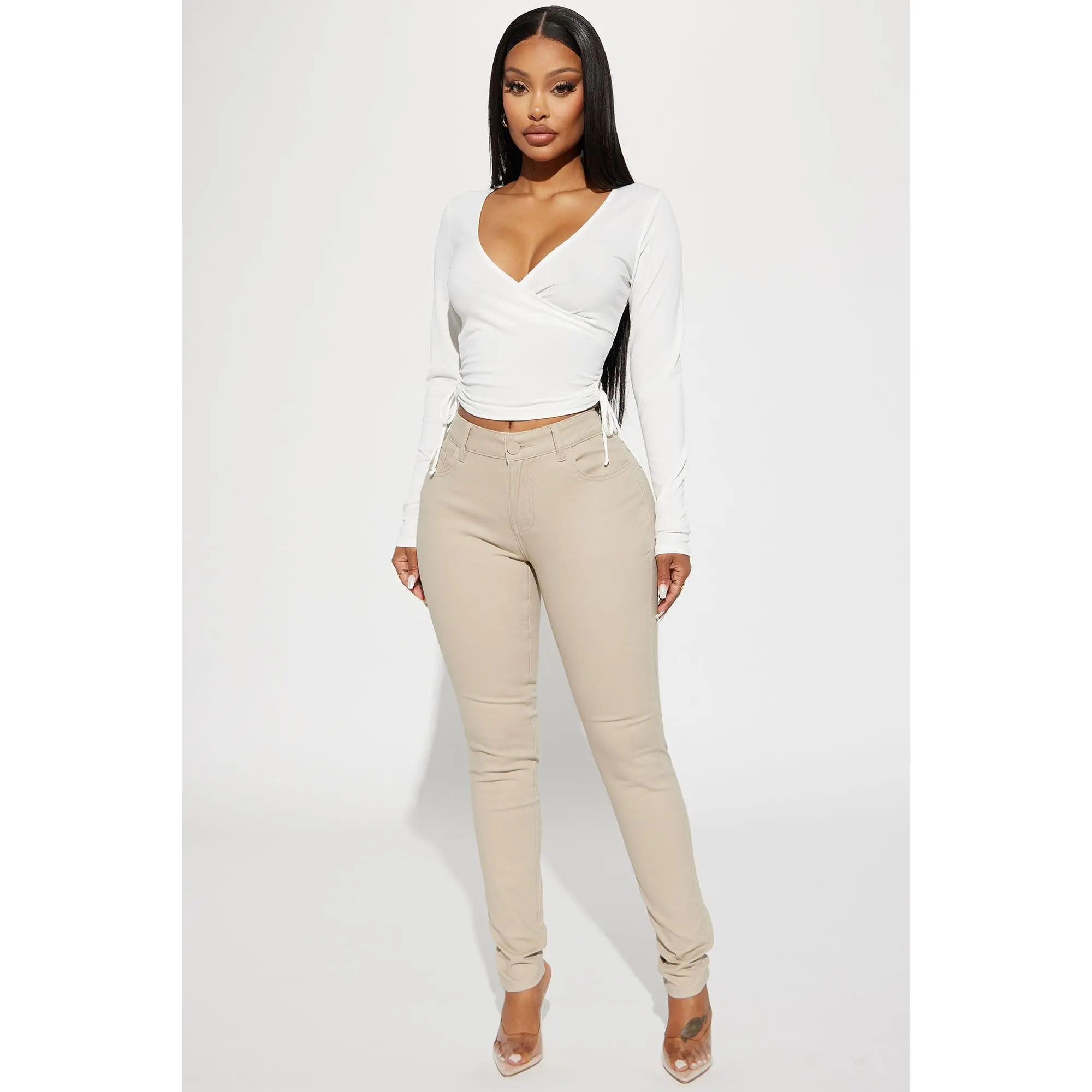 Skinny Uniform Pants - Khaki Skinny Uniform Pants - Khaki