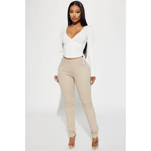 Skinny Uniform Pants - Khaki