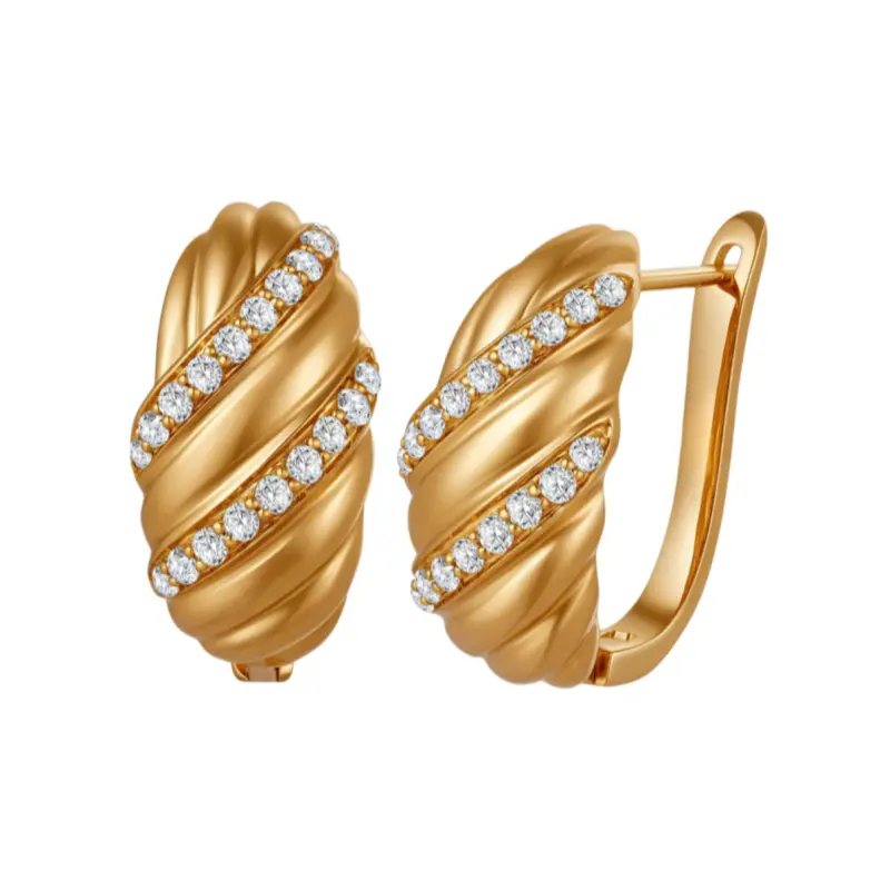 18K lab-grown diamond, D–E VS VVS; light luxury lab-grown diamond stud earrings, APYE0116-Y