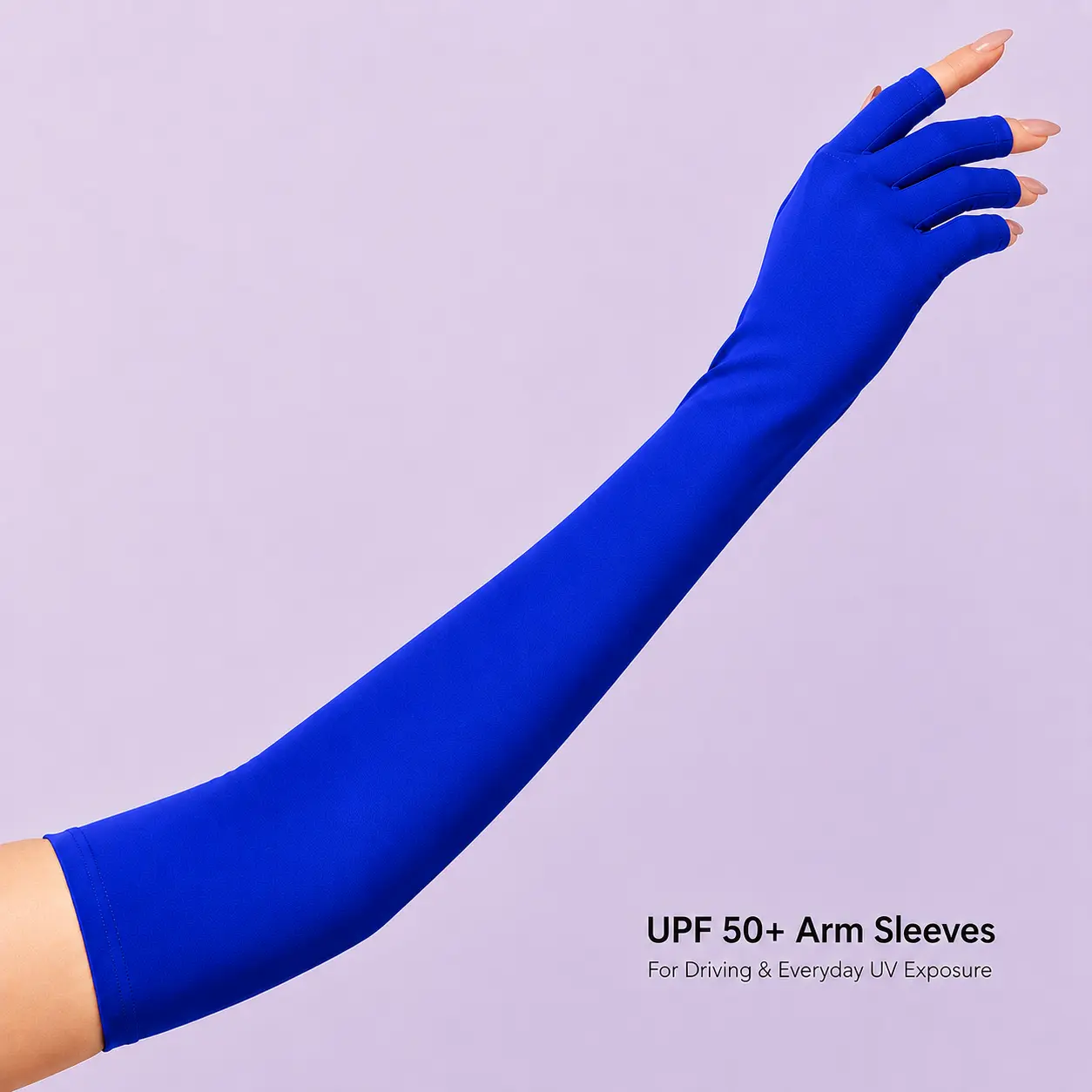 ManiGlovz UPF 50+ UV Protective Full Arm Sleeves for Gel Manicures, Driving & Sun Protection, 4-Way Stretch, 1 Size Fits Most, 6 Styles