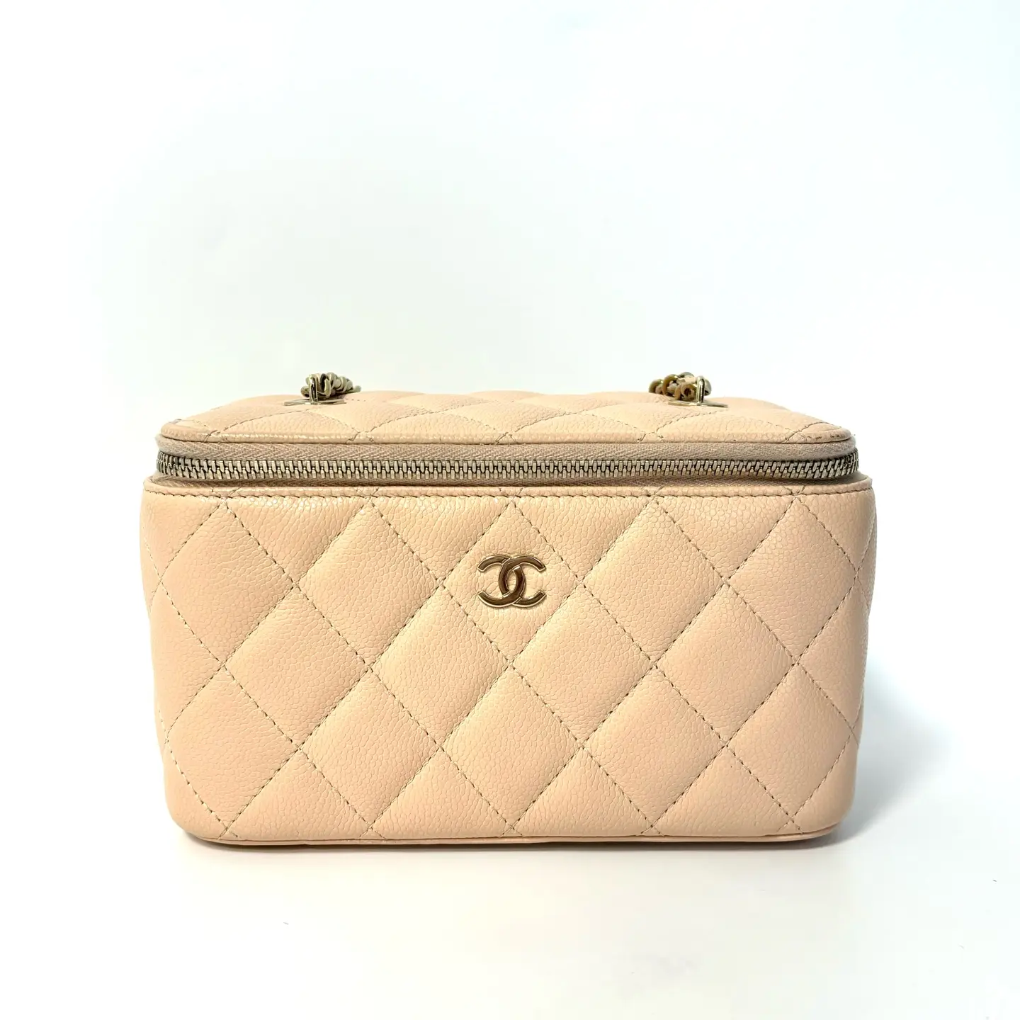 Pre-owned CHANEL Beige Vanity Case 19cm, Chip Model, N22606932