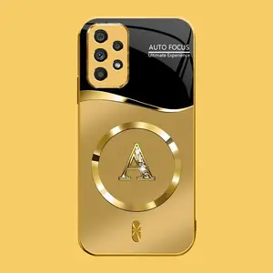 Suitable for [Galaxy A53 5g] high-end MagSafe phone case，Choose from any of the 26 letters， The pattern features a printed effect and is not 3D-dimensional YM99