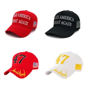 Baseball Cap Sports Cap, Adjustable Sun Protection Hat for Outdoor, Sports Peaked Cap, Embroidery Trump 47 Cap