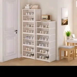 Wide Shoe Rack with Transparent Magnetic Doors Dust Proof for Everyday Use Organize Your Shoes Efficiently