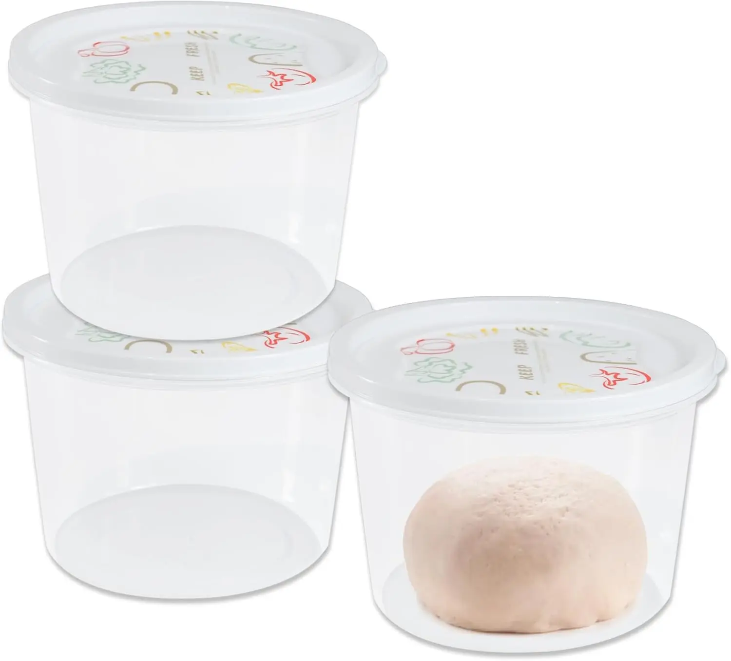 Stackable Pizza Dough Proofing Boxes Dough Proofing Container with Lid 1100ml portion (3)