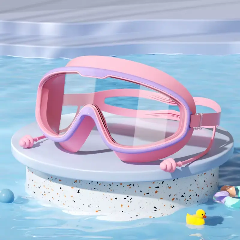 Kids Swimming Goggles Big Frame HD View Anti-Fog Waterproof Children'S Swim Goggles Boys and Girls Multi-Color to Choose Does not apply
