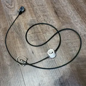 Poultry Tie Cords - 8' nylon cord SLIP Hitch on Nylon or rubber Cord with Metal Swivel 8 Inch Length for Secure Connection and Longevity