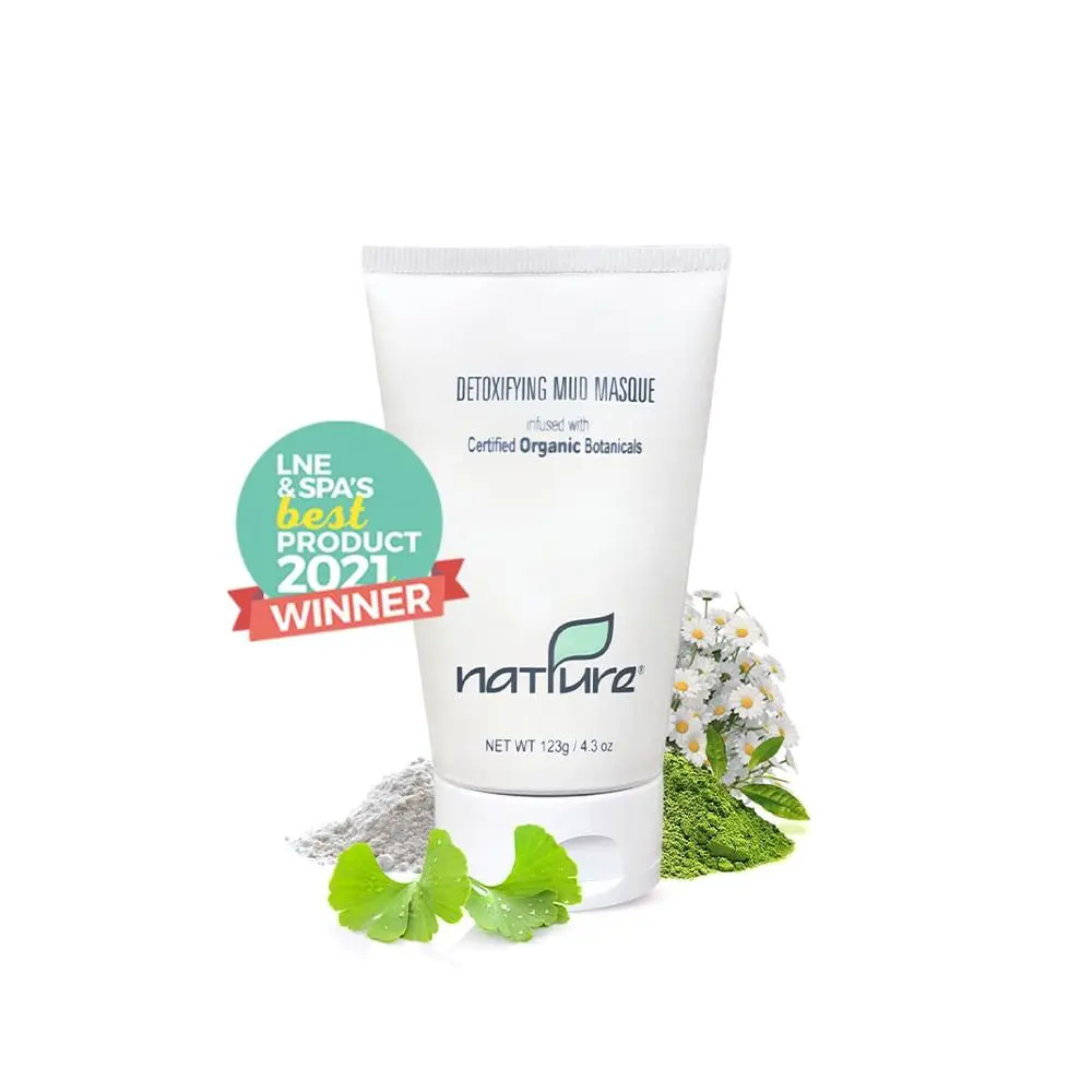 NATPURE Clinical Skin Care Detoxifying Mud Masque with Calendula and Chamomile for Skin Repair and Nourishment