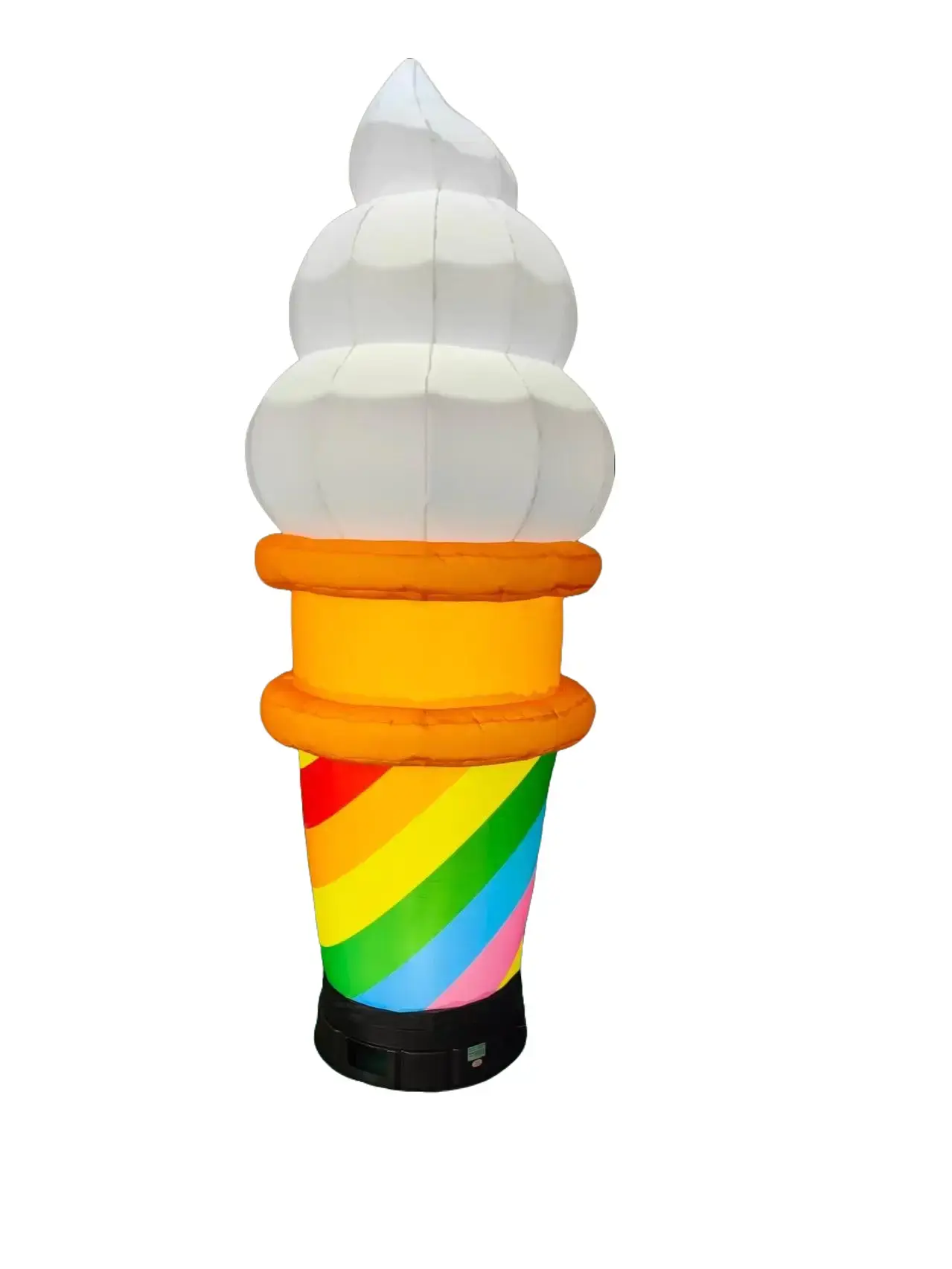 Colorful Rainbow Ice Cream Inflatable Light Column -  Lighted  Column for Summer Parties（without blower）