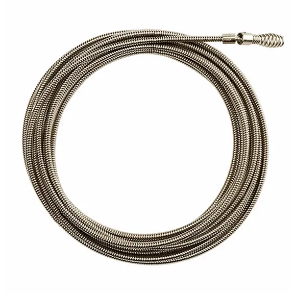 Milwaukee 48-53-2564 Plated Steel 1/4" x 25' Inner Core Drop Head Cable, Rust Guard Coated Plumbing Tool Accessory, Wire