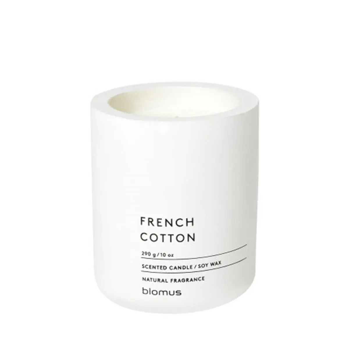 212 MAIN Blomus Large Lily White French Cotton Scented Candle - 60-70 hrs Burn Time, Natural Fragrance & Aroma, Sage Home Decor Accent, Home Supplies Decoration