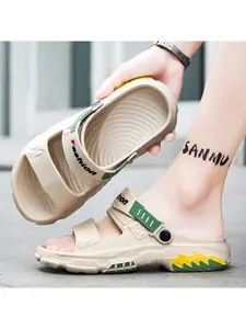 Wearing thick-sole sandals, male wear-resistant sports sandals beach shoes