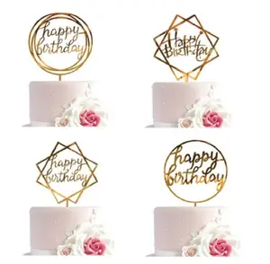 12-Piece Glitter Birthday Cake and Cupcake Topper Set - Sparkling Decorations for Party Cakes TIKA