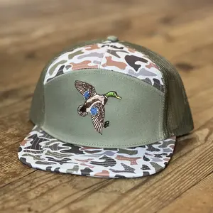 Flying Mallard Olive Dusted Camo 7 Panel PGS Hat