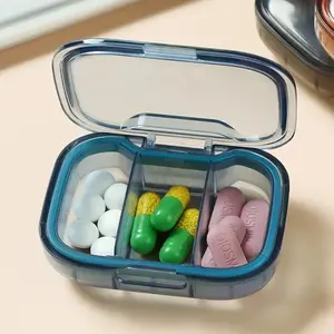 Mini Medicine Box Storage Container, Portable Pill Organizer, Drug Dispenser, Travel Medication Holder, Compact Pharmacy Solution, Supplement Organizer, Vitamin Dispenser