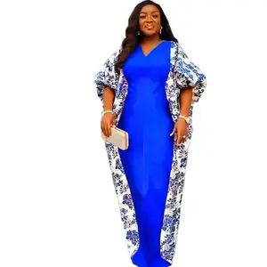 African Women Traditional Clothes Plus Size Long Robe Dubai Muslim Kaftan Abaya Party Evening Dress Ankara Dashiki dresses