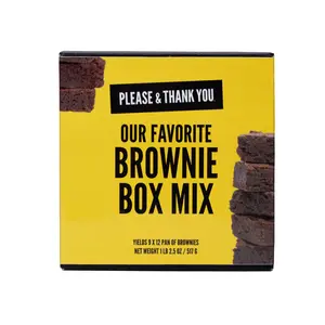 PLEASE & THANK YOU- OUR FAVORITE BROWNIE BOX MIX Cake Food