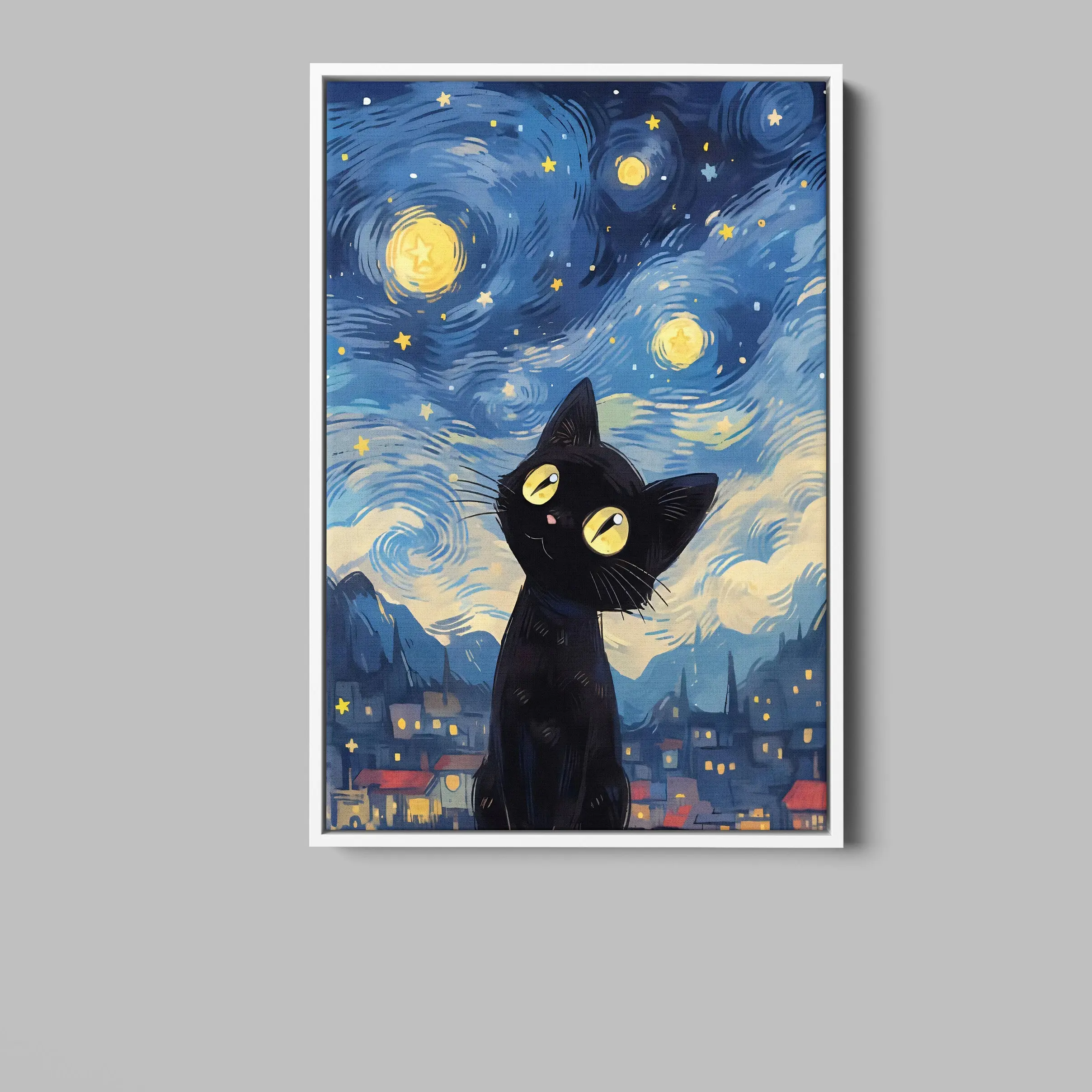 Kiki's Delivery Service Cat Japanese Anime Poster, Studio Ghibli Poster, Hayao Miyazaki, Japanese Movie Anime Poster Decor Photo