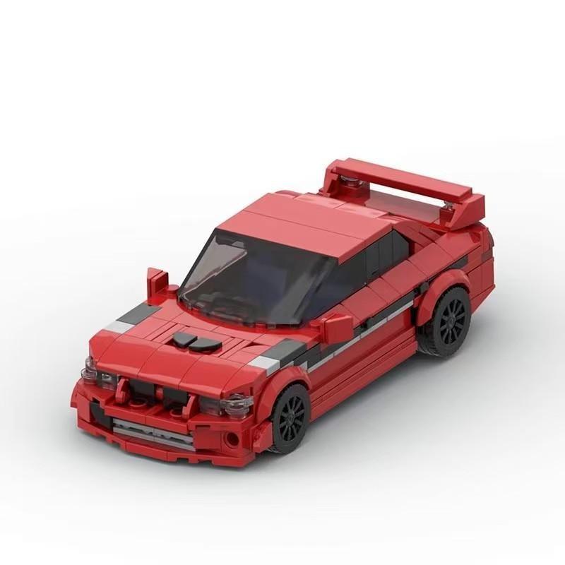 Moc Compatible Lego Three Lancer Evo Brick Car Model, Holiday Gift, Unisex Toy, Block Type Bricks & Parts, Creative Building Blocks
