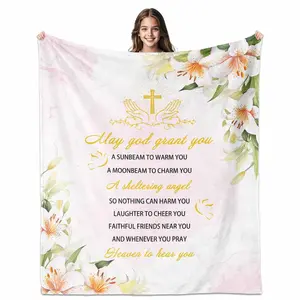 Confirmation Gifts for Girl First Holy Communion Gifts, Baptism Gifts, First Communion Gifts, Best Confirmation Gifts Decorations Blanket 60X50