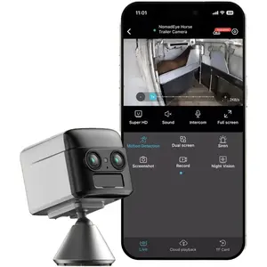 NomadEye Wireless Horse Trailer Camera | 4K Ultra HD, Magnetic Mount, 15H Battery, Night Vision, 2-Way Talk for Hitching Livestock Trailer, Gooseneck, RV, Camper, WiFi Connection, iOS&Android App