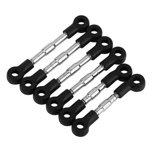 LonZeXy 6pcs RC Car Body Links Linkage Rod kit with Plastic End Head Fit for LOSI 1/24 Micro-B 2WD Metal Upgraded or Replacement Parts