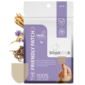 The Friendly Patch Snoozzze Melatonin Sleep Patches Travel 8 Pack Ashwagandha Magnesium Valerian Root Lavender Oil CoQ10 US Made Healthcare Solution