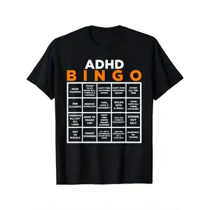 World Mental Health Awareness Day ADHD Bingo Funny Gifts Unisex T-Shirt