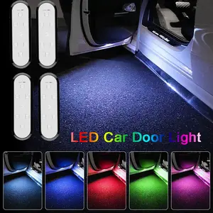 LED Car Door Lights, Interior Projection Ambient Welcome Courtesy Light, Anti-rear-end Light, Enhance Night Visibility and Safety, Gift for Drivers, Installation for Trailers Boats Rvs Suv