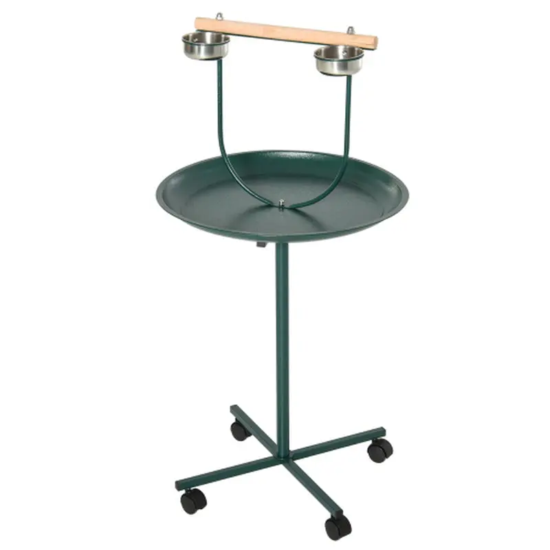 Rolling T-Bracket Bird Training Activity Playground with Perch