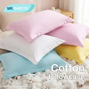 [Memorial Day Sale]NTBAY Set of 2 Egyptian Cotton Oxford Pillow Shams, 500TC Soft Breathable Decorative Covers, Premium Flange Edge Bedding Decor