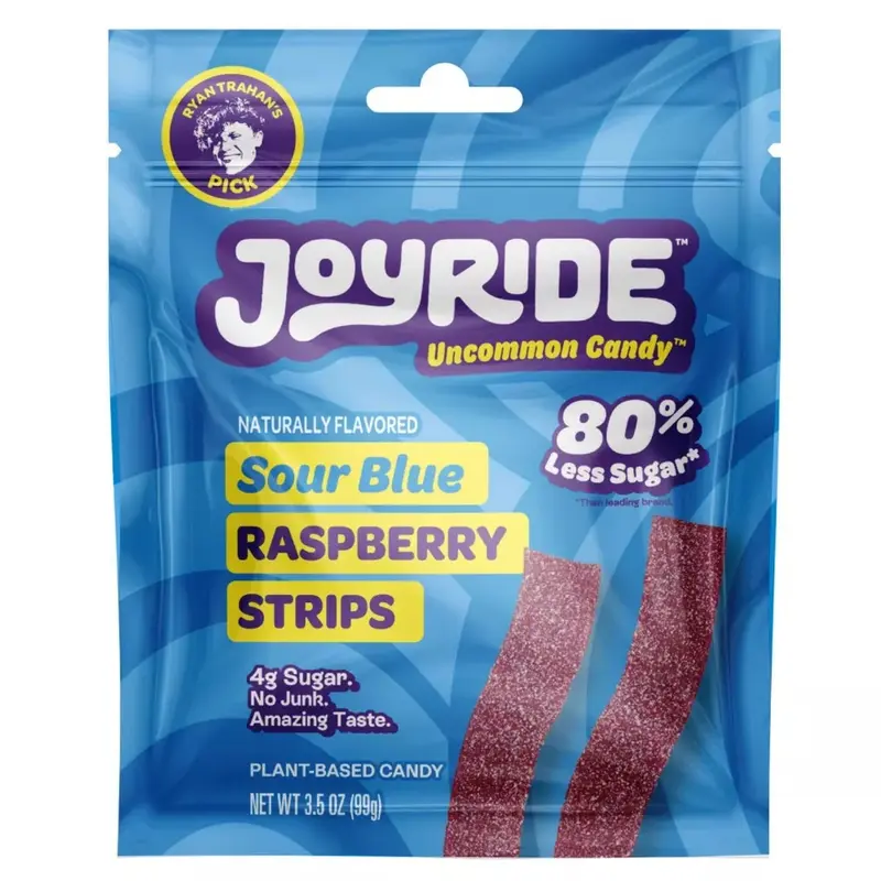 Joyride Sweets Joyride Candy Sour Candy Strips - 3.5oz-Gummy Candy, 80% Less Sugar, Plant-Based Candy, Vegan Snack, Naturally Flavored Snack Candies