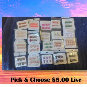 Handmade Custom-made Press-On Nails Live Pick and Choose Personalized Elegance Easy Application $5 Nail Selection