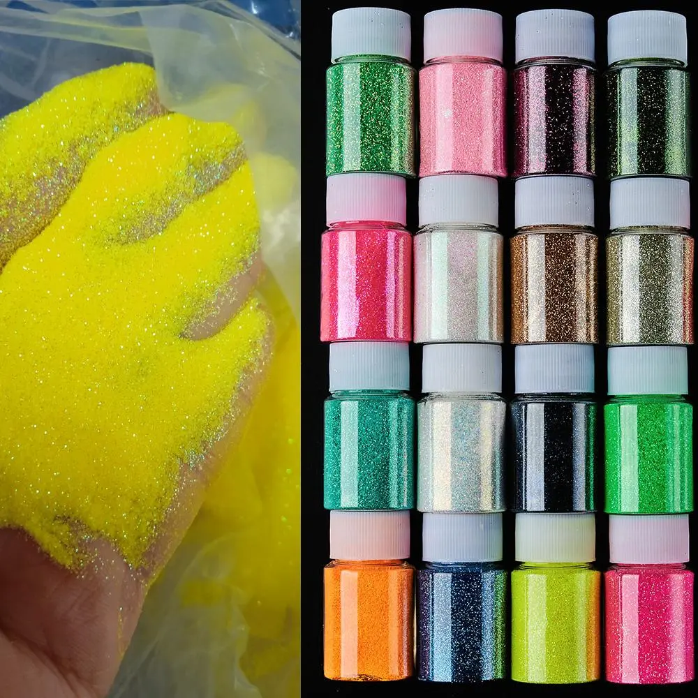 1Oz Fine Glitter Powder 18 Colors Ultra-thin Fairy Sparkly Powder Craft Glitter Makeup Nail Art Chrome Pigment Glitter
